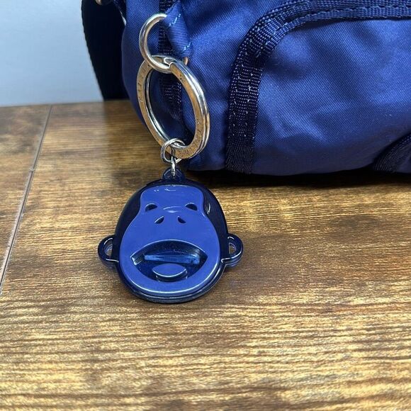 Kipling Small Crossbody Bag Blue Purple with Monkey Key Chain - Picture 2 of 13